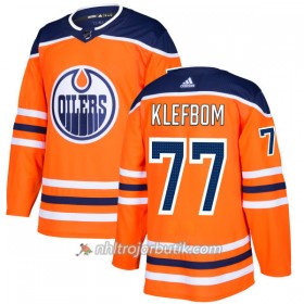 Män Ishockey Edmonton Oilers Tröja Oscar Klefbom 77 Adidas 2017-2018 Orange Authentic